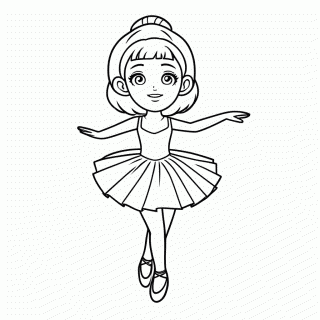 Barbie Bailarina para colorir