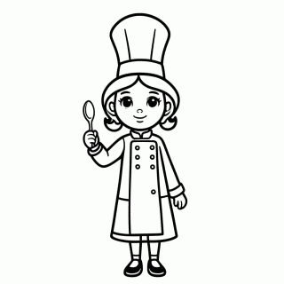 Barbie Chef para colorir