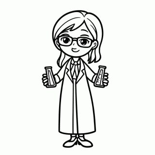 Barbie Cientista para colorir