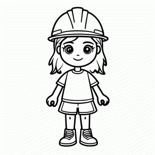 Barbie Engenheira para colorir