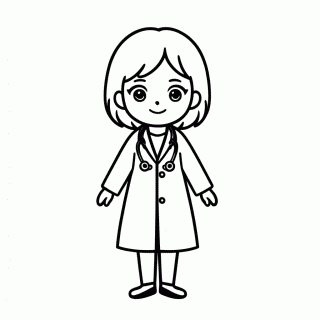 Barbie Medica para colorir
