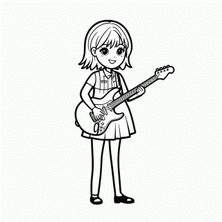 Barbie Musica para colorir