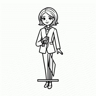 Barbie Presidente para colorir