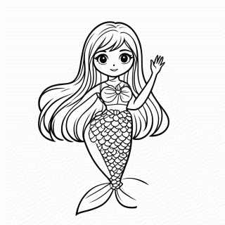 Barbie Sereia para colorir