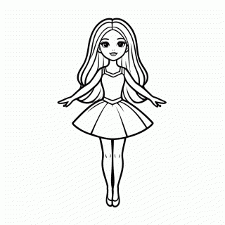 Barbie Bailarina para colorir