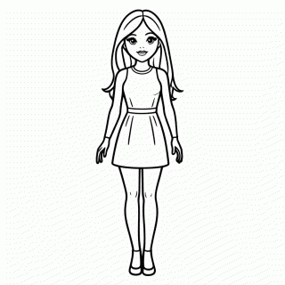Barbie Classica — Barbie para Colorir