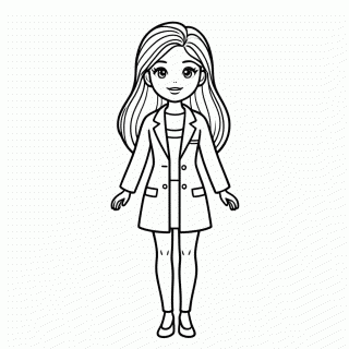 Barbie Medica — Barbie para Colorir