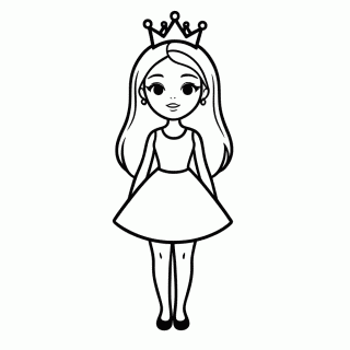 Barbie Princesa Coroa para colorir