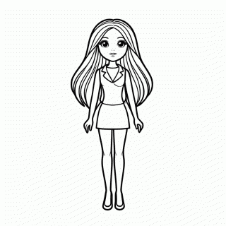 Barbie Veterinaria para colorir