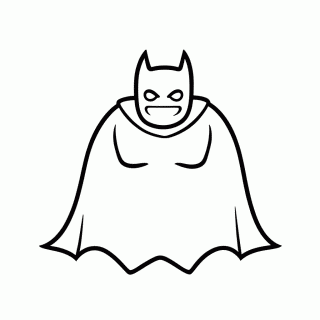 Batman Capa Grande para colorir