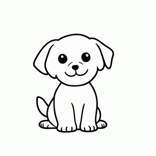 Cachorro Bebe para colorir