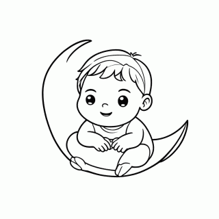 Lua Fofa para colorir