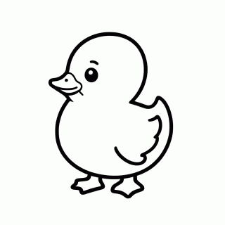 Pato Bebe para colorir