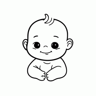 Peixinho Bebe para colorir