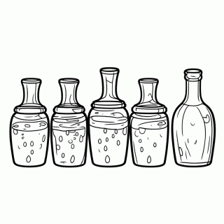 Água em Vinho (Bodas de Caná) para colorir