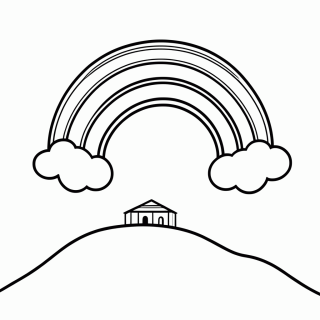 Arco-Íris da Promessa para colorir