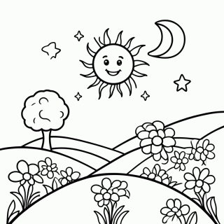A Criação do Mundo para colorir