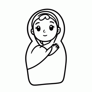 O Bebê Jesus — Bíblia Infantil para Colorir