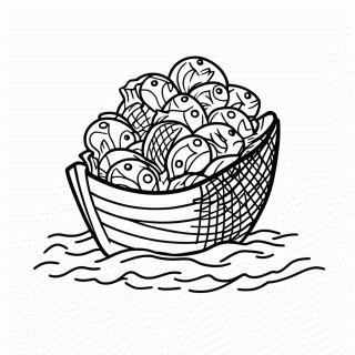 A Pesca Milagrosa para colorir