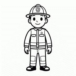 Policial Uniforme Quepe para colorir