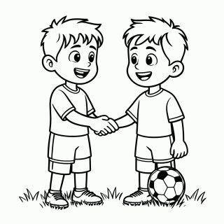 Aperto de Mãos Brasil x Japão (Fair Play) para Colorir para colorir