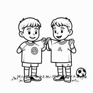 Troca de Camisas Brasil x Japão para Colorir para colorir