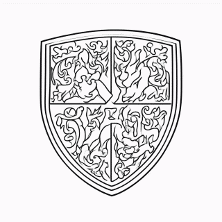 Escudo Cavaleiro Medieval para colorir