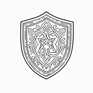 Escudo Viking Rune para colorir