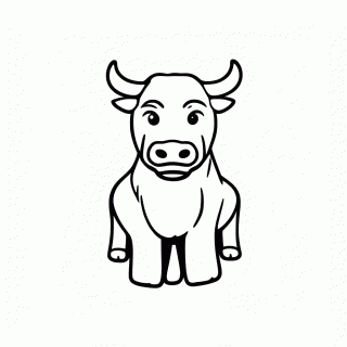 Bull Touro Forte para colorir