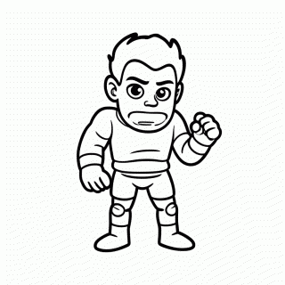 El Primo Luchador para colorir