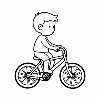 Andar De Bicicleta para colorir