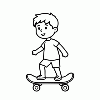 Andar De Skate para colorir