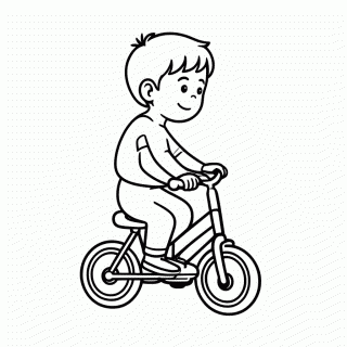 Andar De Velocipede para colorir