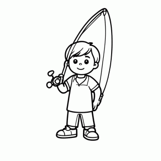 Jogar Vara De Pesca para colorir