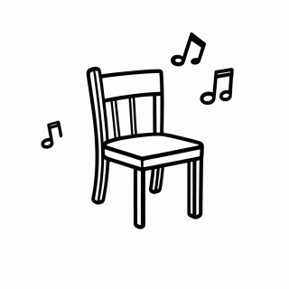 Musical Cadeira para colorir