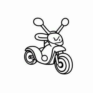 Triciclo de Bebê para colorir