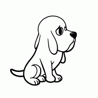Basset Hound para colorir