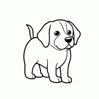 Beagle para colorir