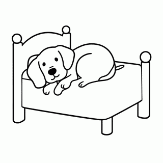 Cachorro Dormindo para colorir