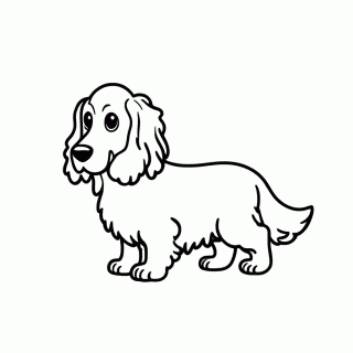 Cocker Spaniel para colorir
