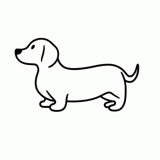Dachshund Salsicha para colorir
