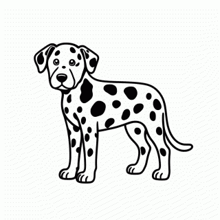 Dalmata Com Pintas para colorir