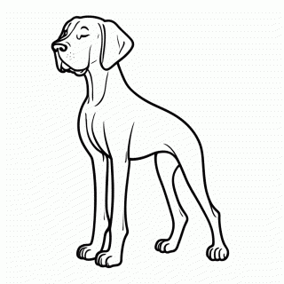 Dogue Alemao para colorir