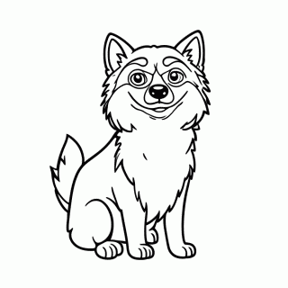 Husky Siberiano para colorir