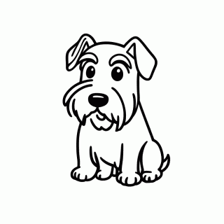Schnauzer para colorir