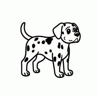Dalmata Com Pintinhas para colorir