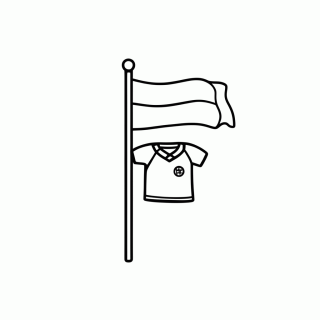 Bandeira e Camisa do Brasil para colorir