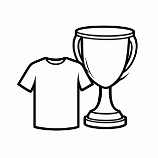 Camisa com a Taça para colorir