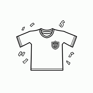 Camisa da Torcida para colorir