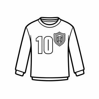 Camisa de Manga Longa para colorir